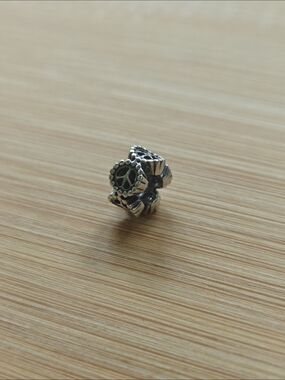Silver Peace Sign Charm Bead - Pandora Bracelet Compatible